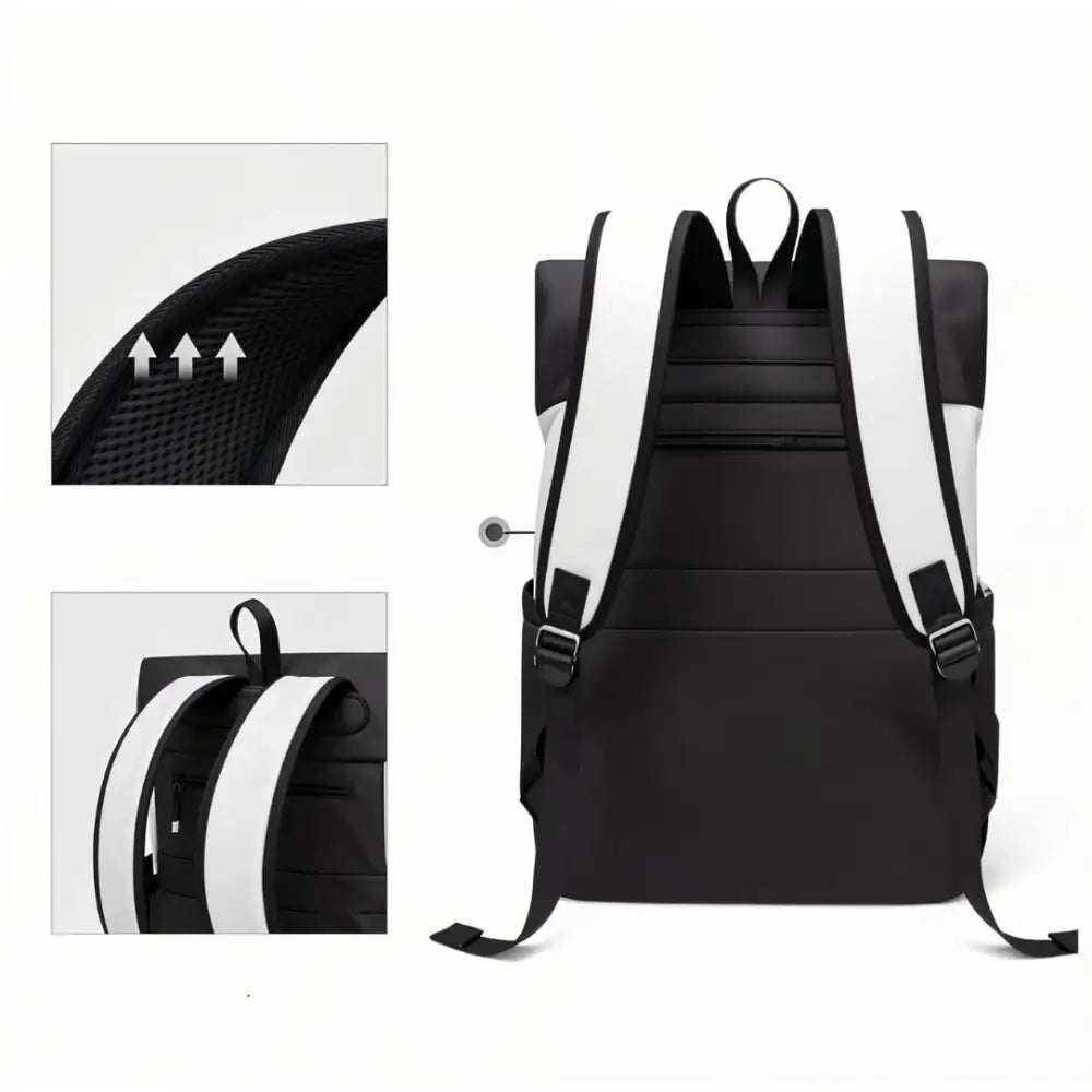 Sac à dos fashion Vogetti en noir et blanc, s’impose dans le vestiaire contemporain