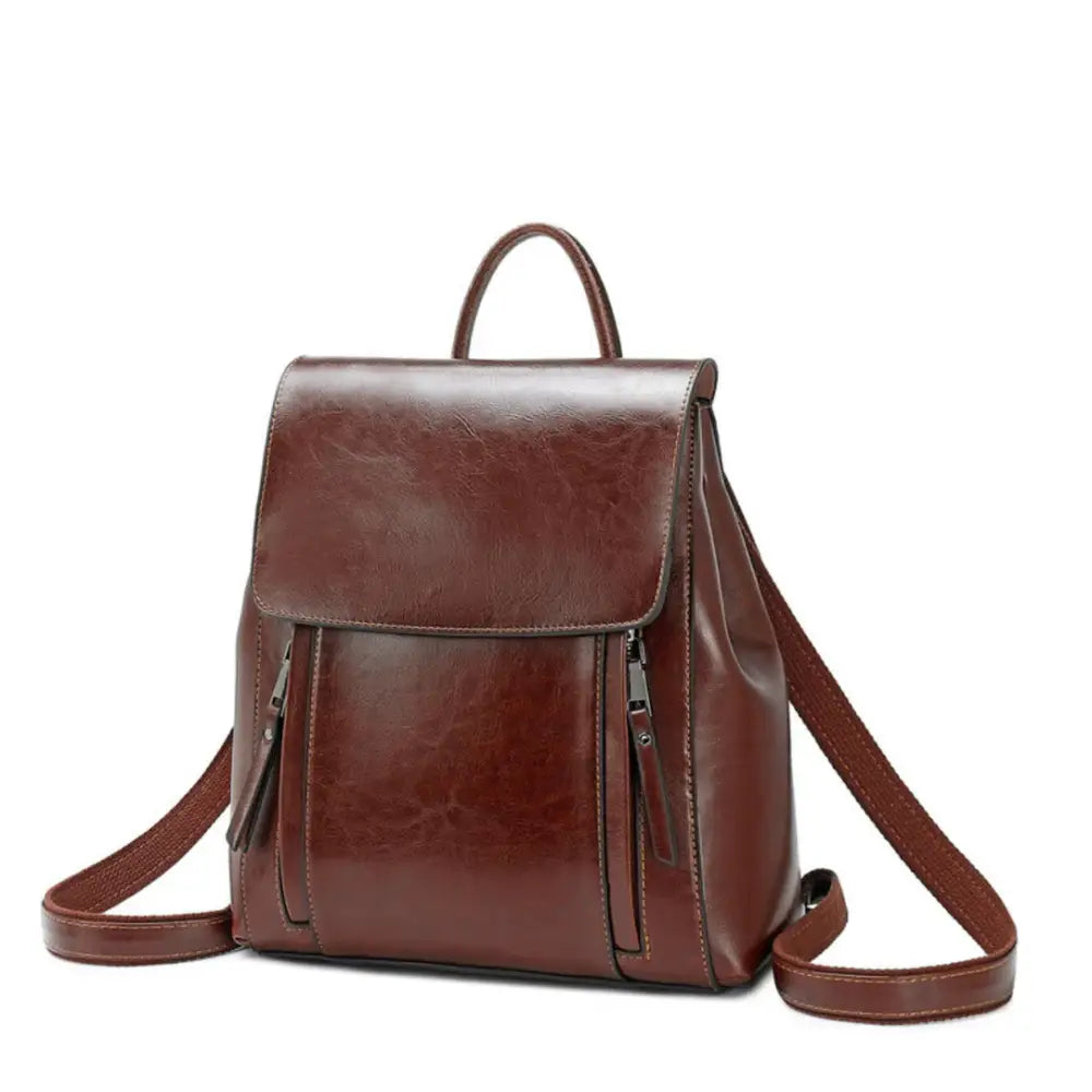chic leather backpack Leather Backpack Women Designer Backpack Small Backpack Purse Coffee