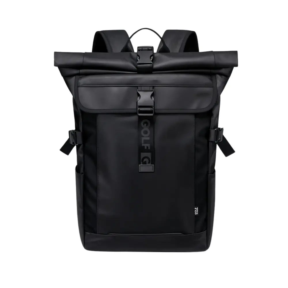 Sac à dos à roulettes noir.