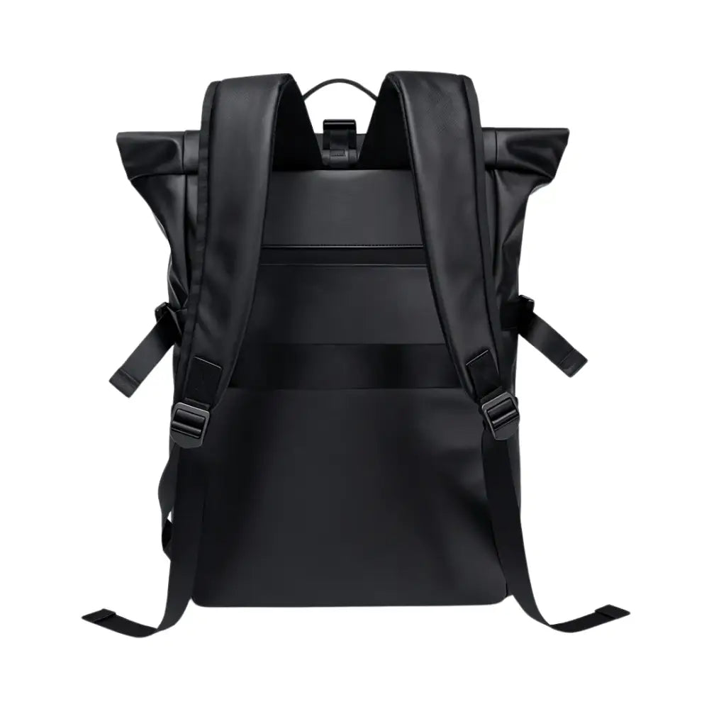 Sac à dos à roulettes noir.