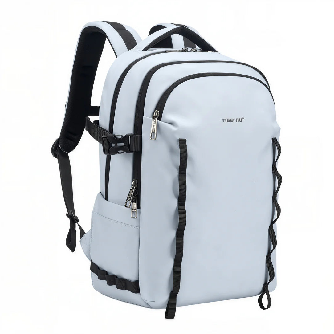 Sac à dos multi compartiment femme Partiva X avec nombreuses poches et gris clair