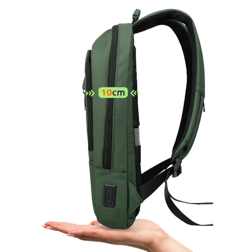 Sac à dos ordinateur 14 pouces Aéro I avec poches vertes et bretelles réglables