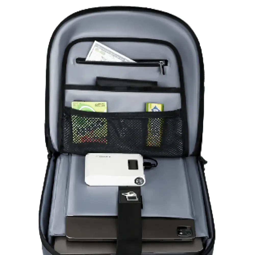 Intérieur du Sac à dos ordinateur 14 pouces Aéro I ouvert, espace de rangement organisé