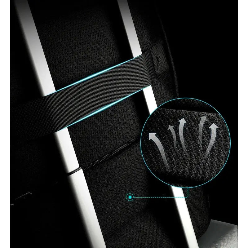 Support dorsal en maille noire.