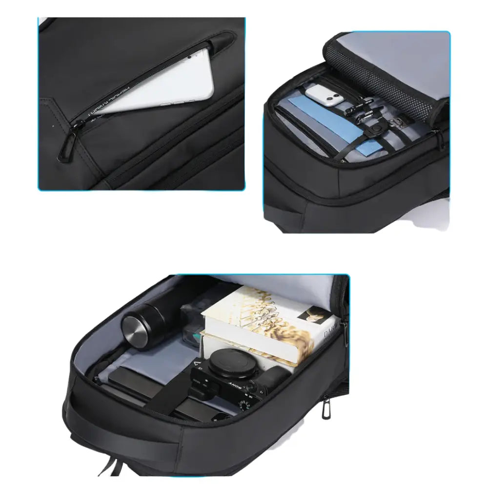 Sac à dos ordinateur 15 pouces imperméable Aéro II avec plusieurs compartiments