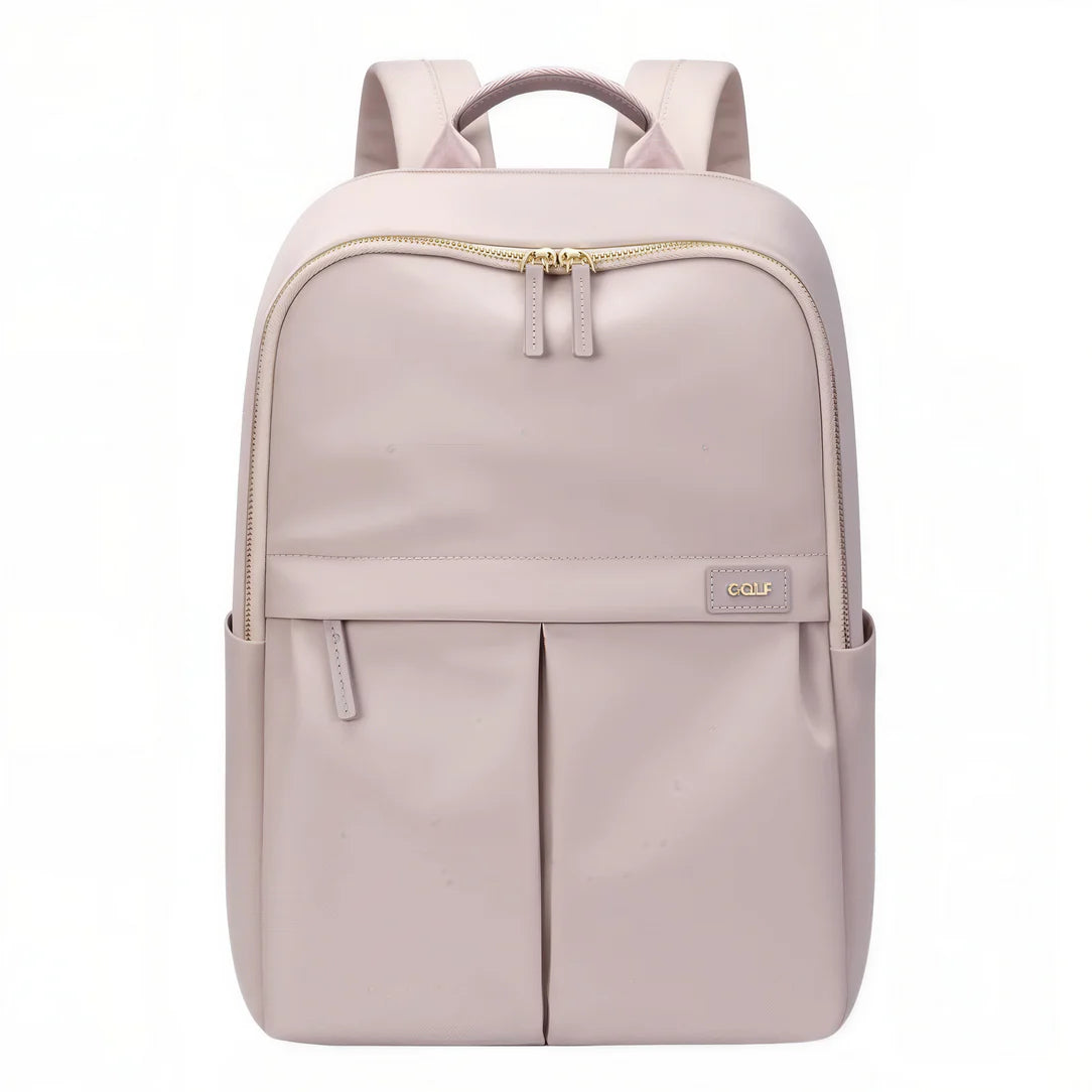 Sac à dos ordinateur 16 pouces femme Nexline 16 en cuir rose clair