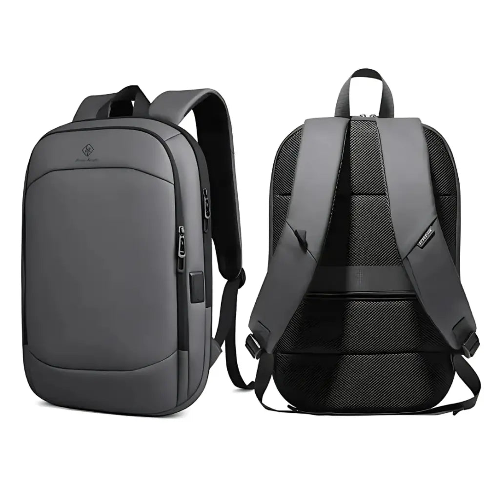 Sac à dos ordinateur 17 pouces femme gris avec bretelles rembourrées pour ordinateur