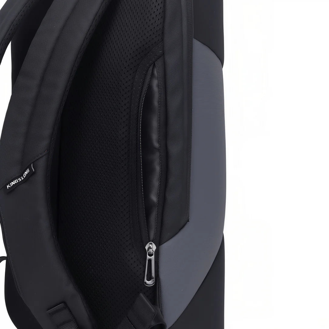 Sac à dos ordinateur étanche Aquenox noir et gris avec fermeture éclair