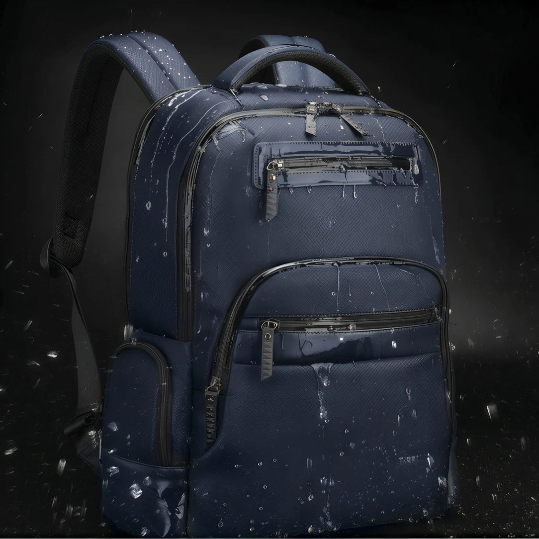 Sac à dos ordinateur femme élégant en navy résistant à l’eau de Modexa