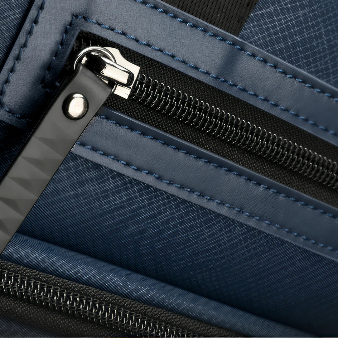 Sac à dos ordinateur femme élégant Modexa avec sac en tissu bleu et fermeture éclair