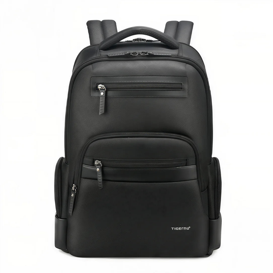 Sac à dos ordinateur femme élégant Modexa avec multiples compartiments zippés