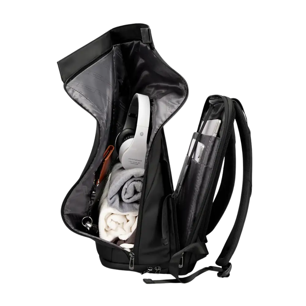 Sac à dos ordinateur femme imperméable HydraClass I avec contenu visible