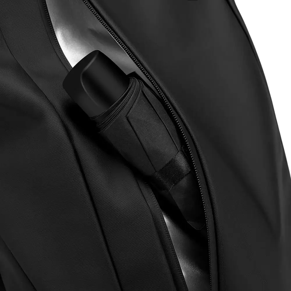Sac à dos ordinateur femme imperméable avec poche interne et fermeture éclair noire