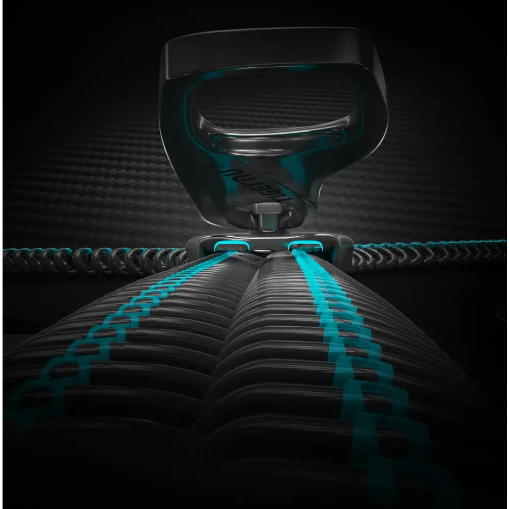 Sautoir à zip noir avec accents turquoise pour ordinateur professionnel Workline