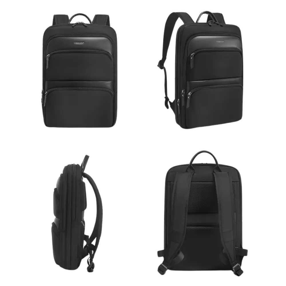 Sac à dos ordinateur professionnel noir pour affaires et transport sécurisé