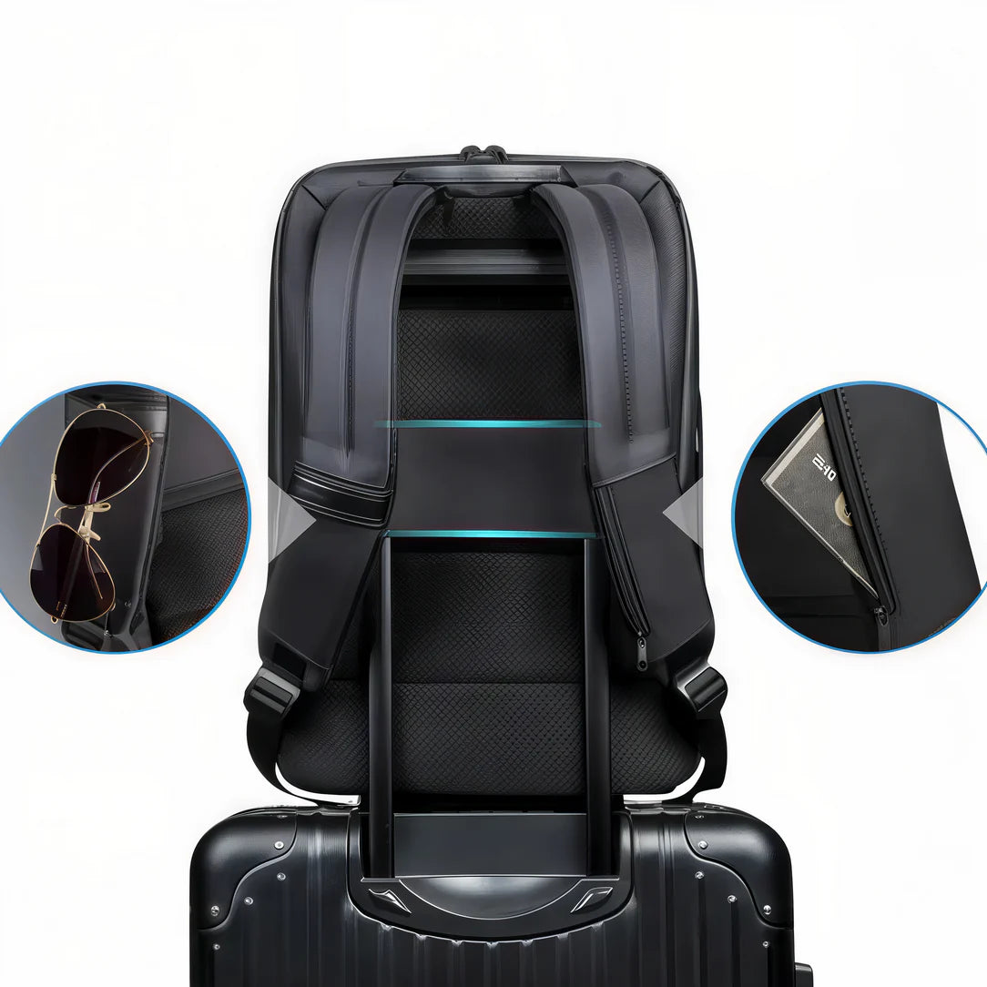 Sac à dos ordinateur ultra léger pour le travail avec multiples compartiments et sangle à bagages