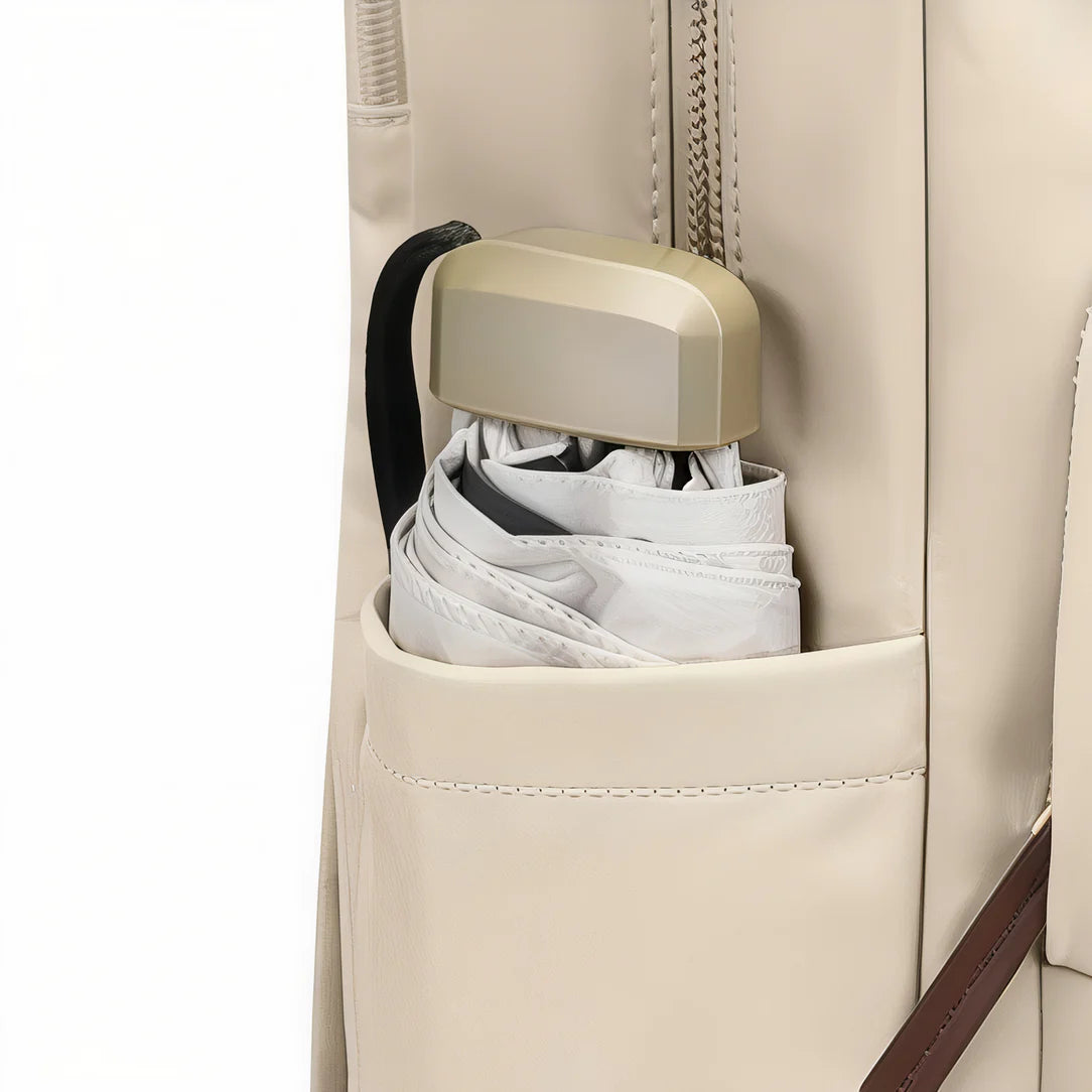Sac à dos pratique femme golf femina avec beige et parapluie, idéal pour besoin d’un style
