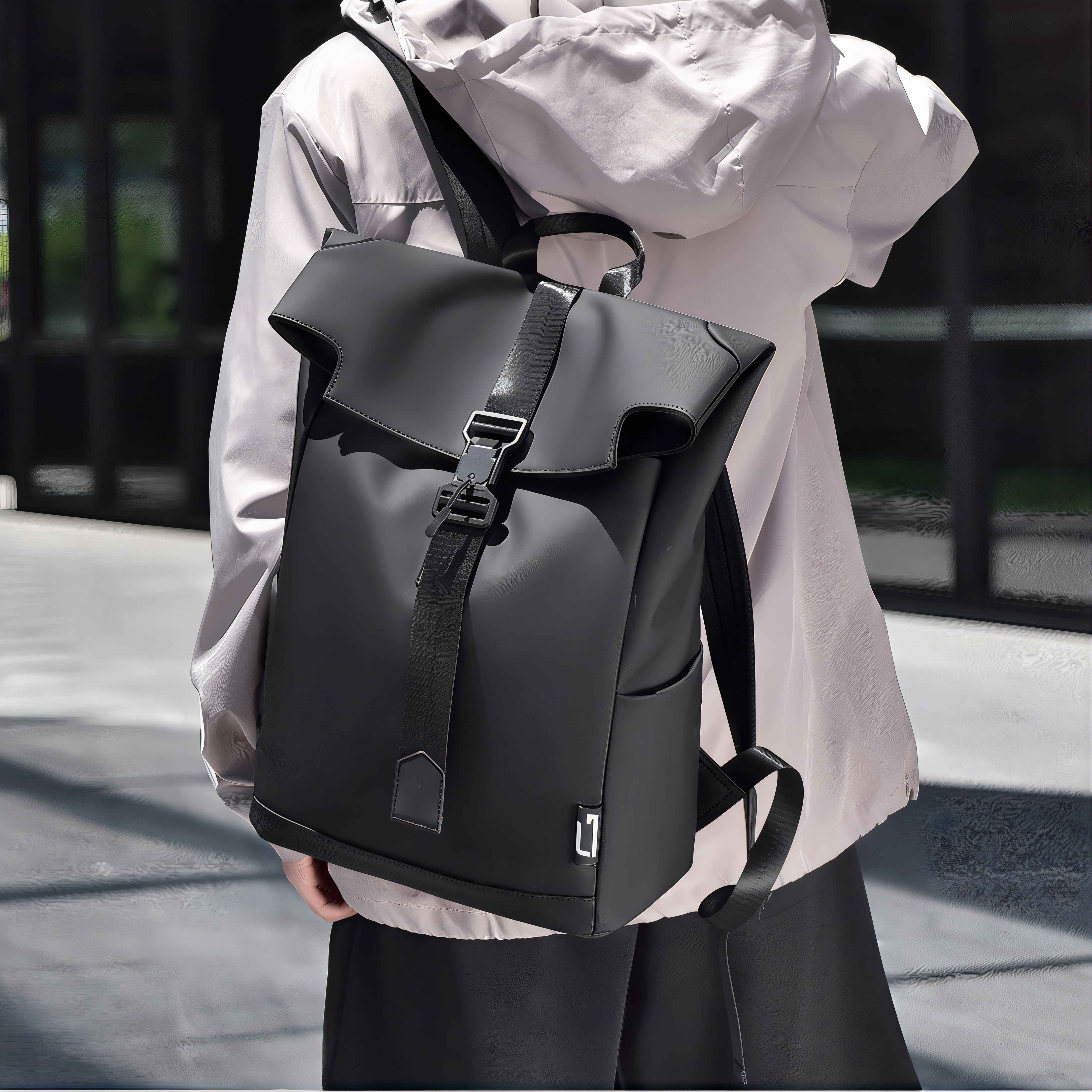 Sac à dos à rabat imperméable noir Norse pour voyage et usage urbain