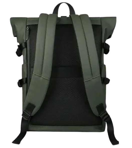 Sac à dos vert olive.