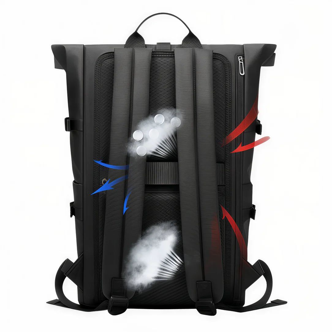Sac à dos roll top urbain Néo avec ventilation, design pratique pour le top urbain