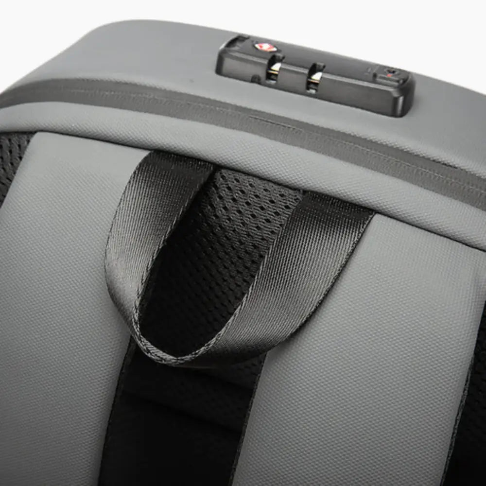 Sac à dos sécurisé SecurePack II gris avec cadenas combiné pour la sécurité