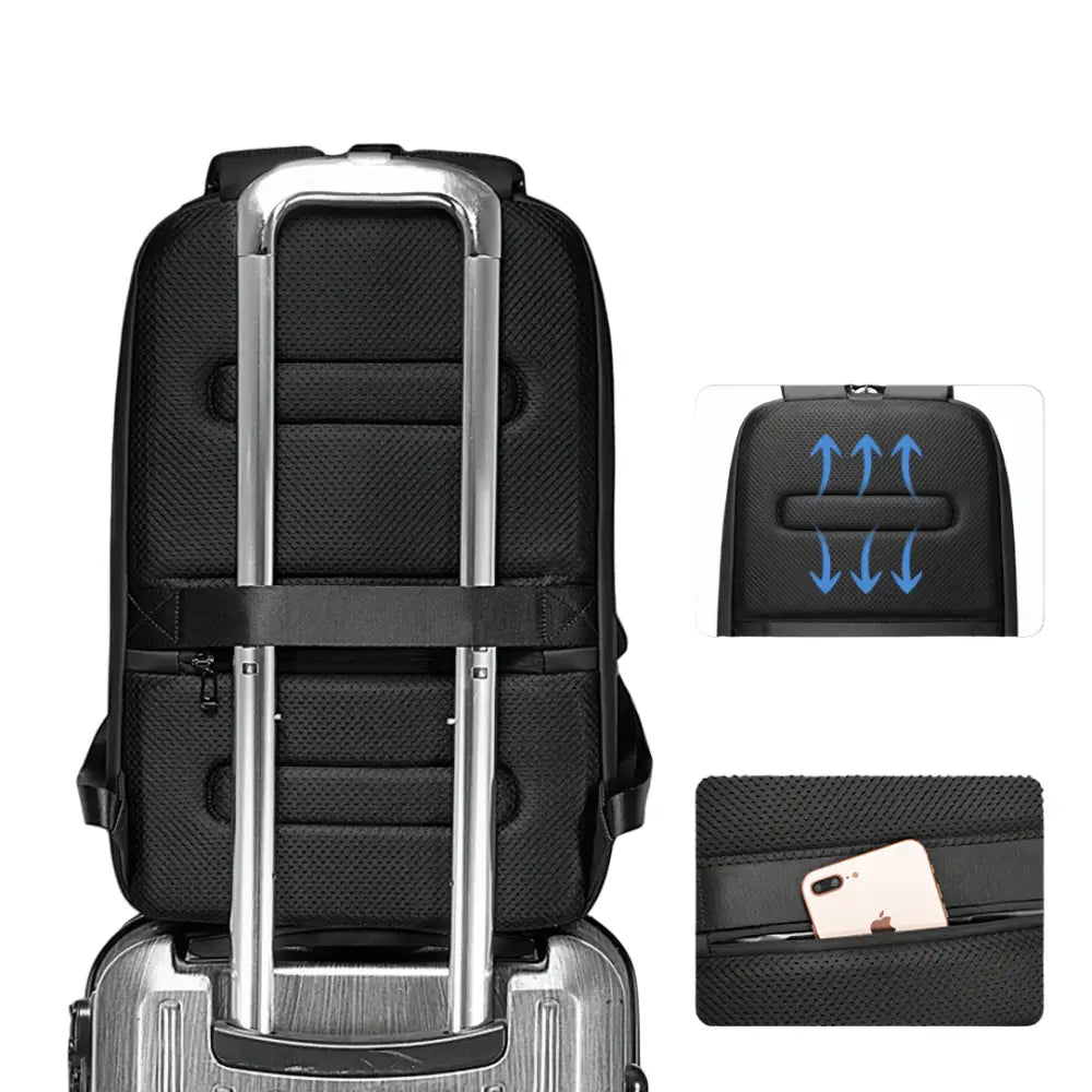 Sac à dos sécurisé SecurePack II avec poignée de pass-through pour bagage