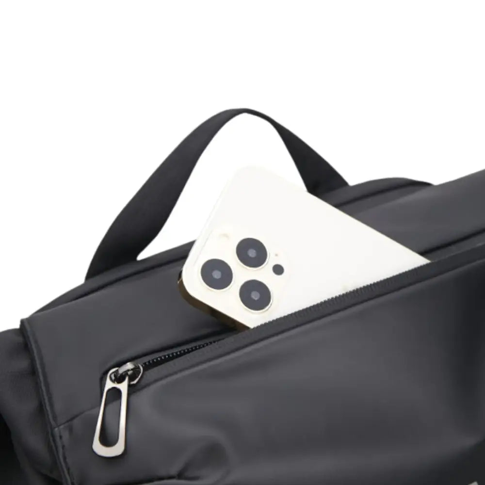 Sac à dos ville imperméable Hydra avec sac noir et téléphone dans la poche