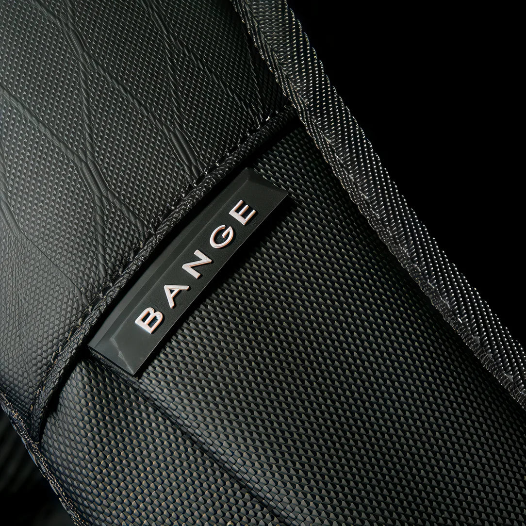 Sac à dos waterproof ordinateur ergonomique ErgoLink avec texture noire et label BANGE