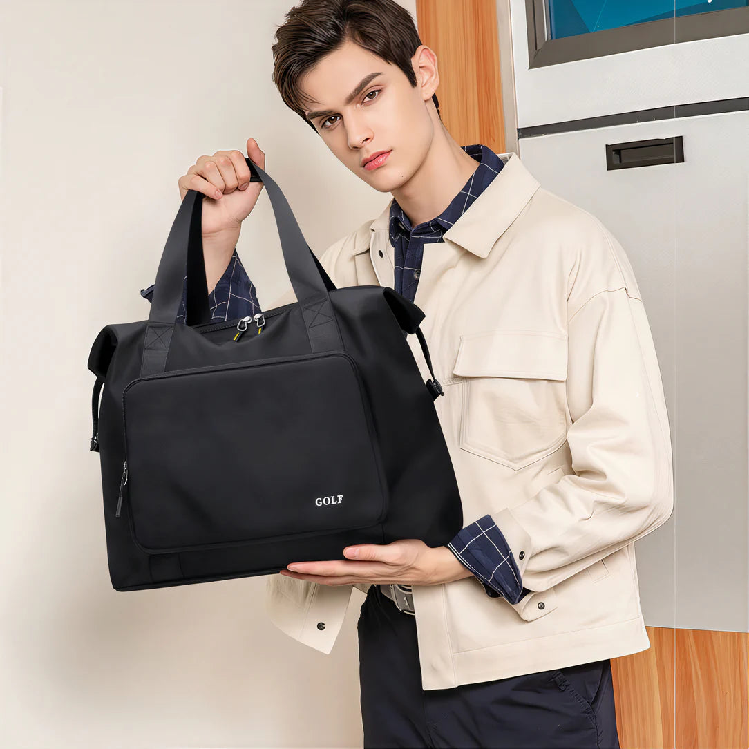 Sac à main de voyage noir Valmir avec sac à main de golf pratique et élégant
