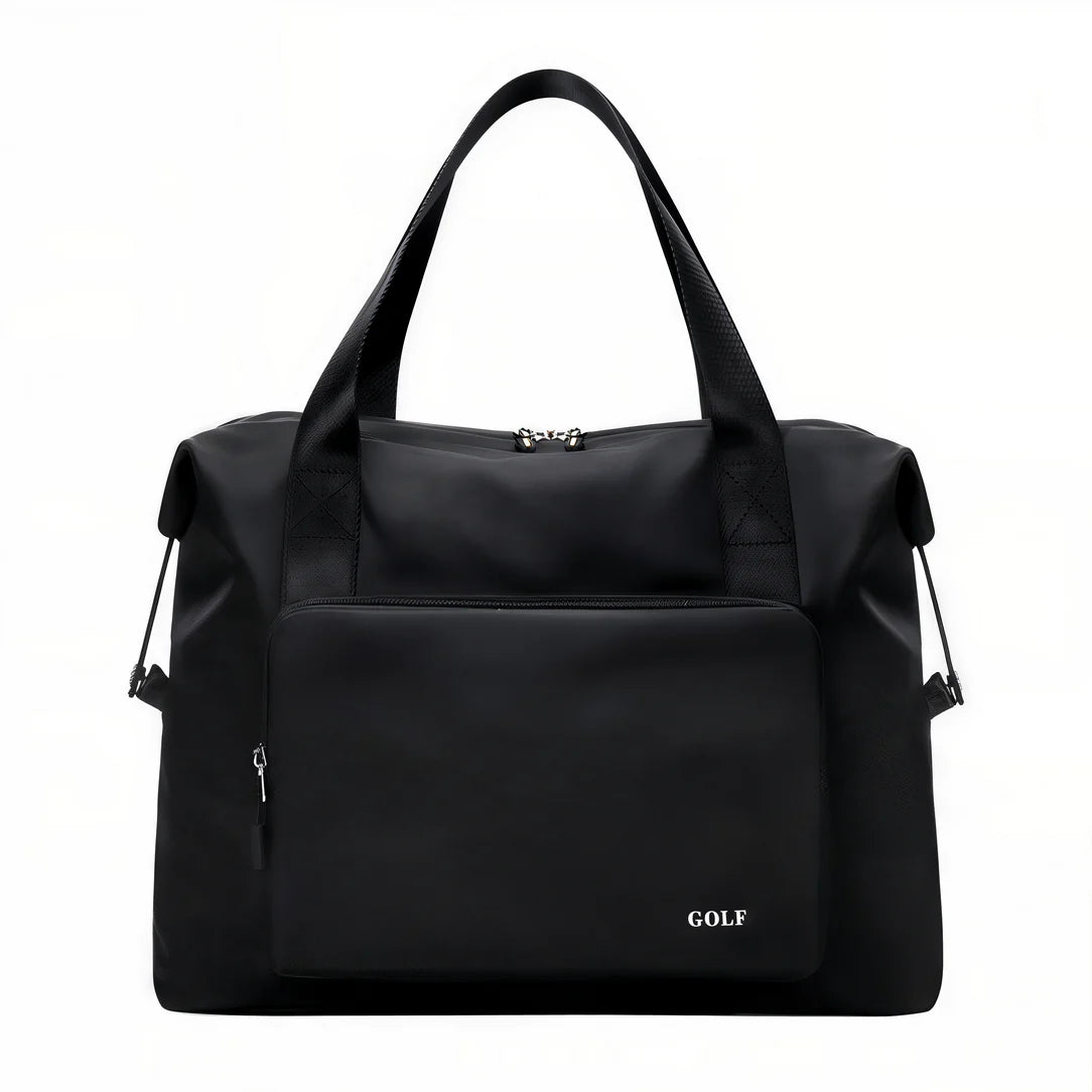 Sac à main de voyage noir Valmir avec grand compartiment et poignées durables
