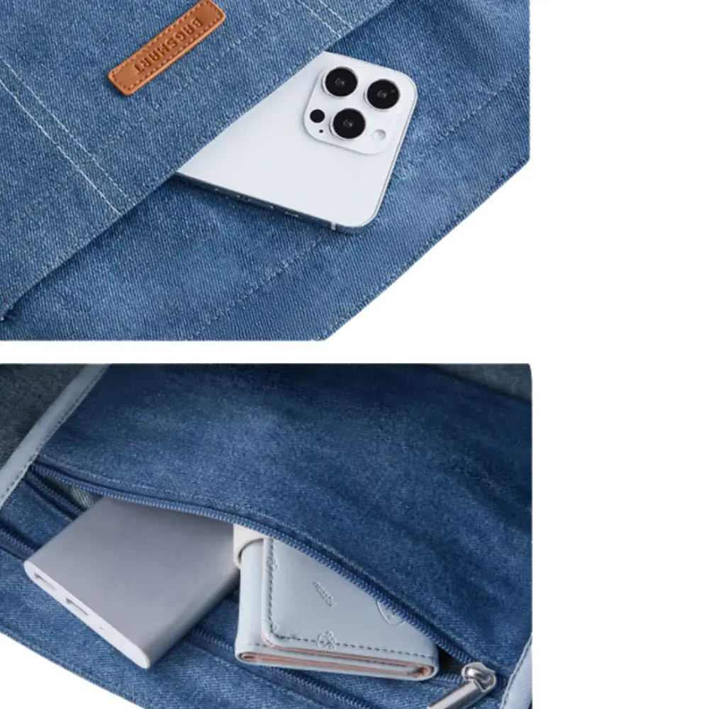 Sac à main en jean avec poches, élégant sac à main en denim pour toutes occasions