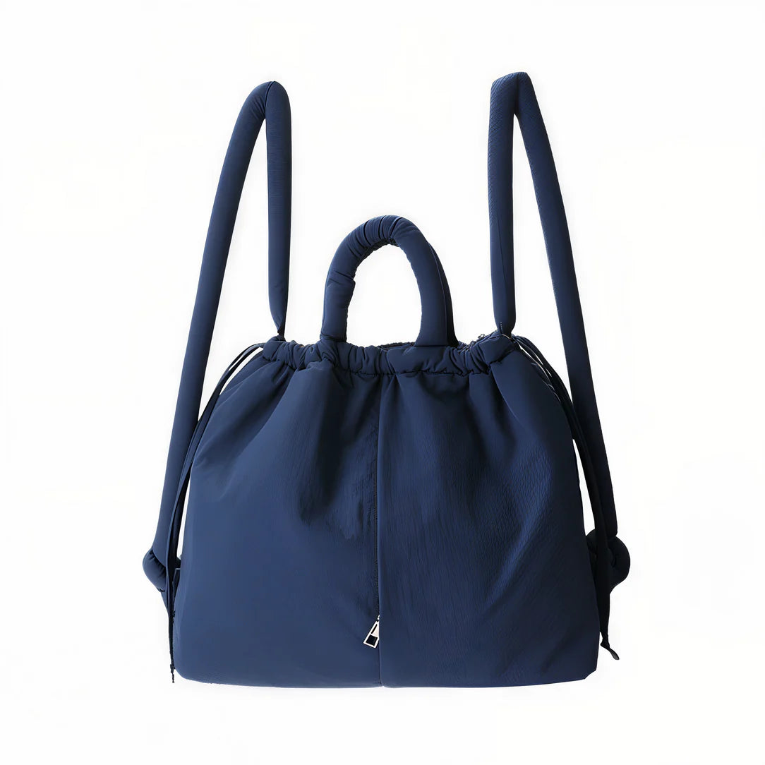 Sac à main et dos Modulair : sac à dos bleu marine à cordon avec bretelles rembourrées