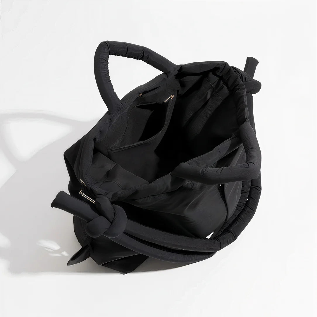 Sac à main modulair noir puffy tote bag pour femme