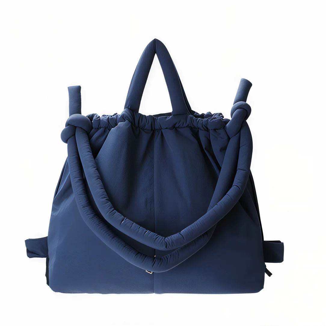 Sac à main Navy blue puffy tote bag Modulaire pour femme élégante
