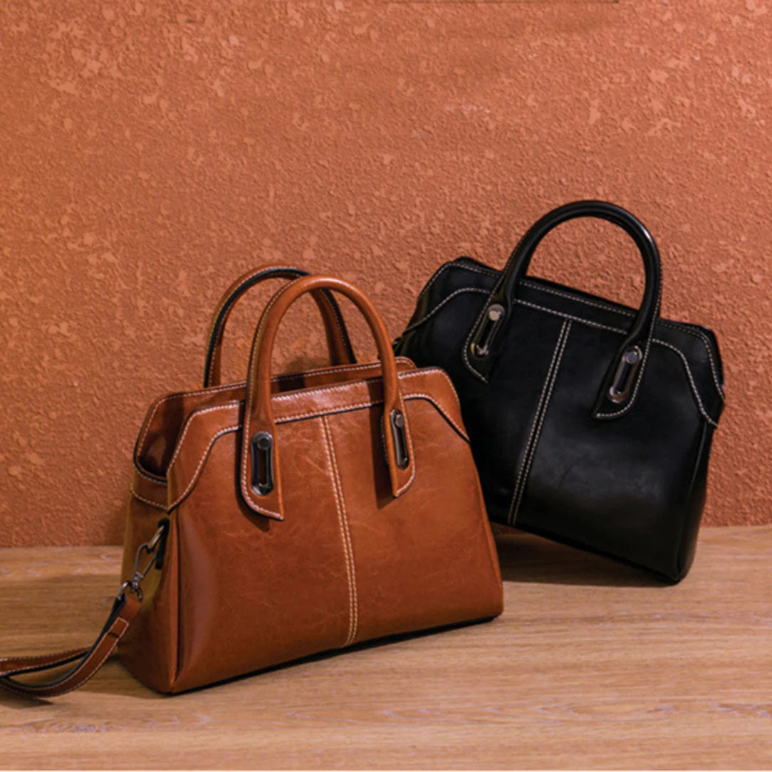 Deux sacs à main en cuir premium pour femme Elénor, style élégant et sophistiqué