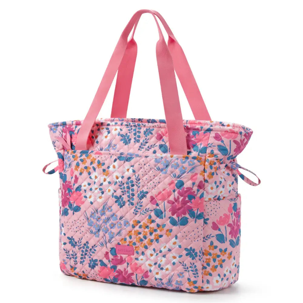 Sac à main matelassé couleur florale avec motif floral rose, style élégant et tendance