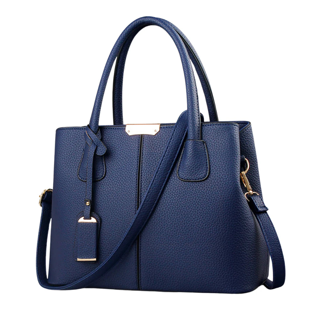 Sac à main minimaliste Oxanne en faux cuir bleu marine pour un style chic et élégant