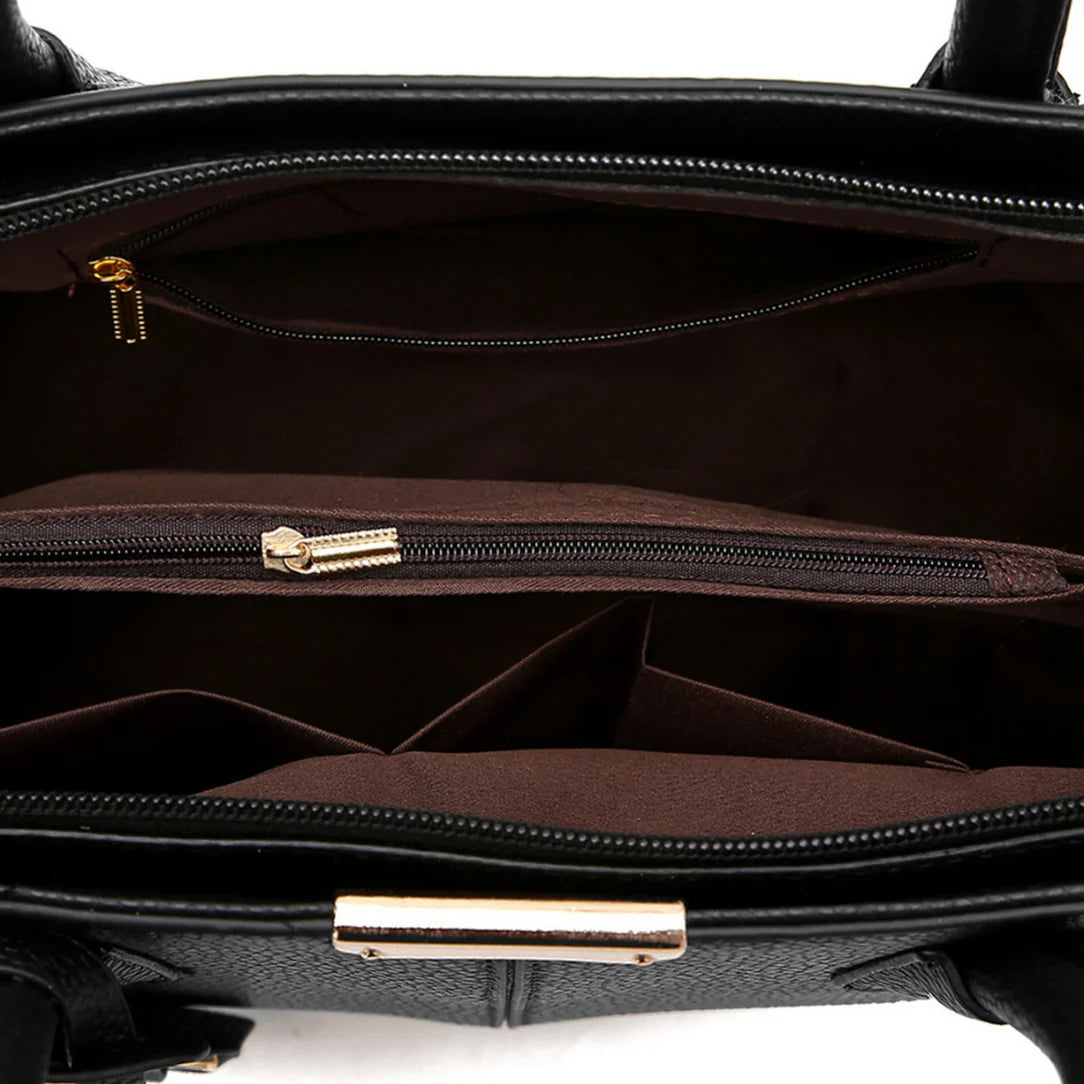Sac à main minimaliste en cuir avec poches intérieures pour un effet cuir élégant