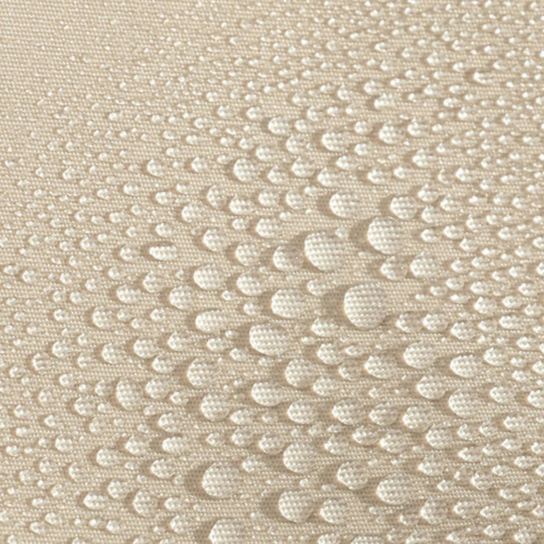 Water droplets sur sac à main ordinateur élégant femme avec finitions cuir beige