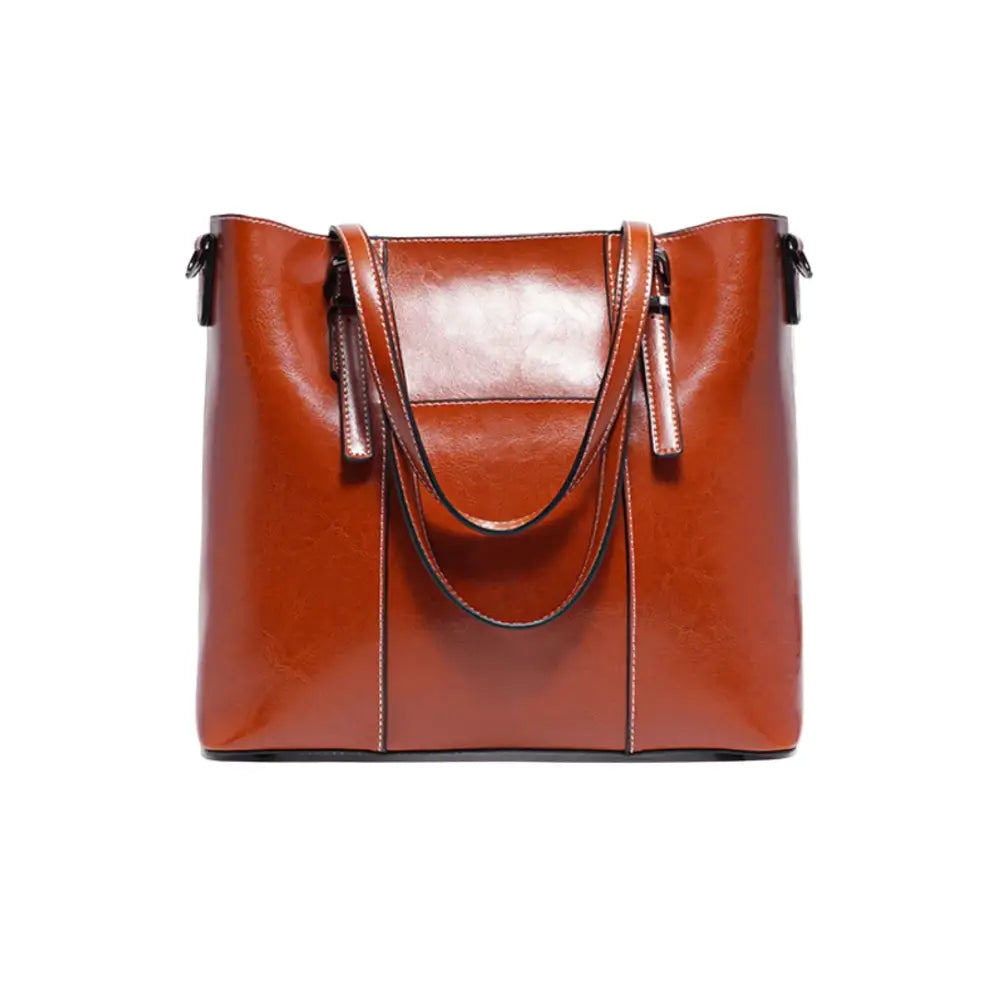 Sac à main porté épaule en cuir marron pour bureau et sorties - Eternal