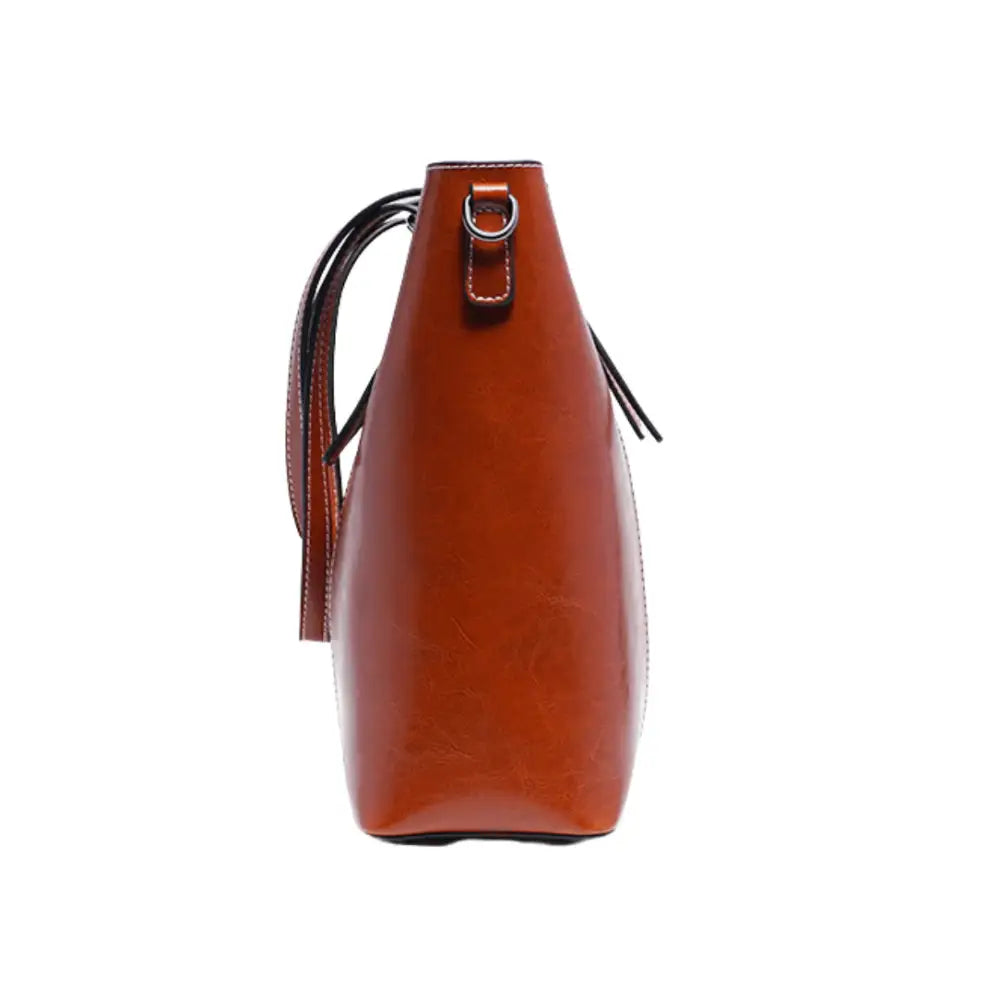 Sac à main porté épaule en cuir brun pour bureau aux sorties Eternal