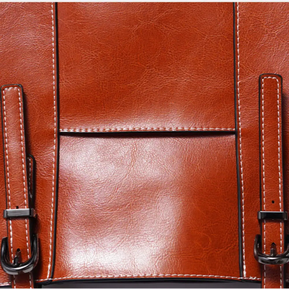 Sac à main porté épaule en cuir avec boucle straps, parfait pour bureau ou sorties