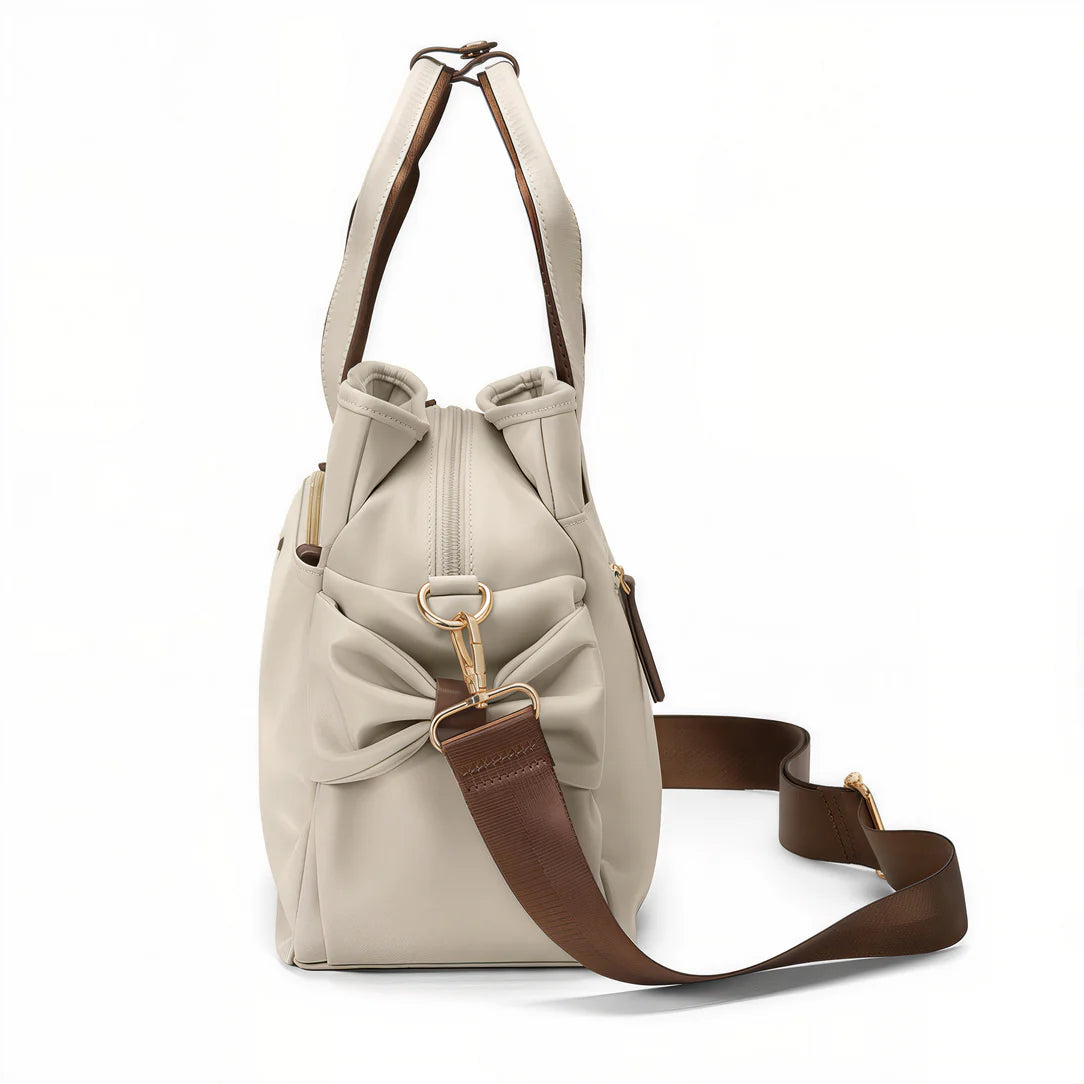 Sac à main tendance Beige avec bandoulière marron, le sac tendance parfait