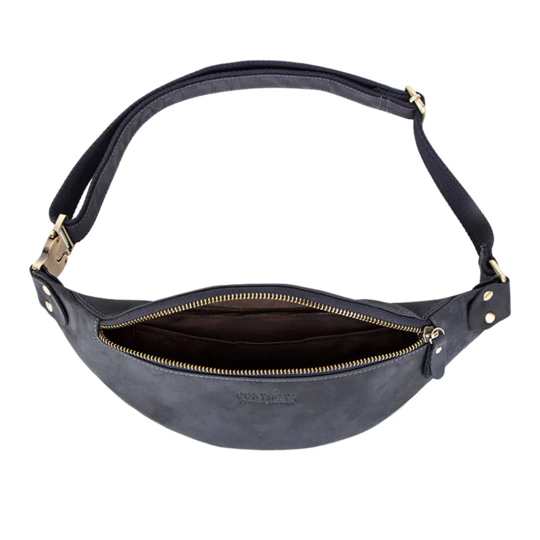 Sac banane cuir homme luxe ouverte pour un style élégant et pratique