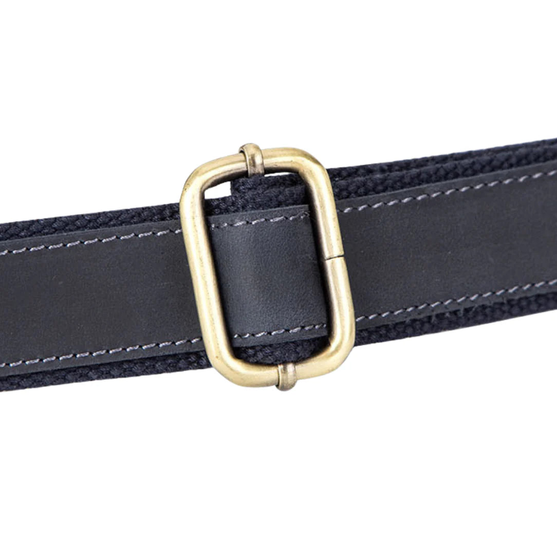 Sac banane cuir homme luxe avec sangle en cuir et tissu, boucle en laiton