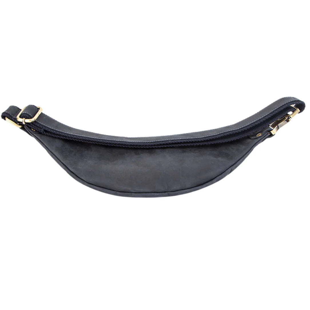 Sac banane cuir homme luxe, fanny pack en cuir noir pour un style sophistiqué