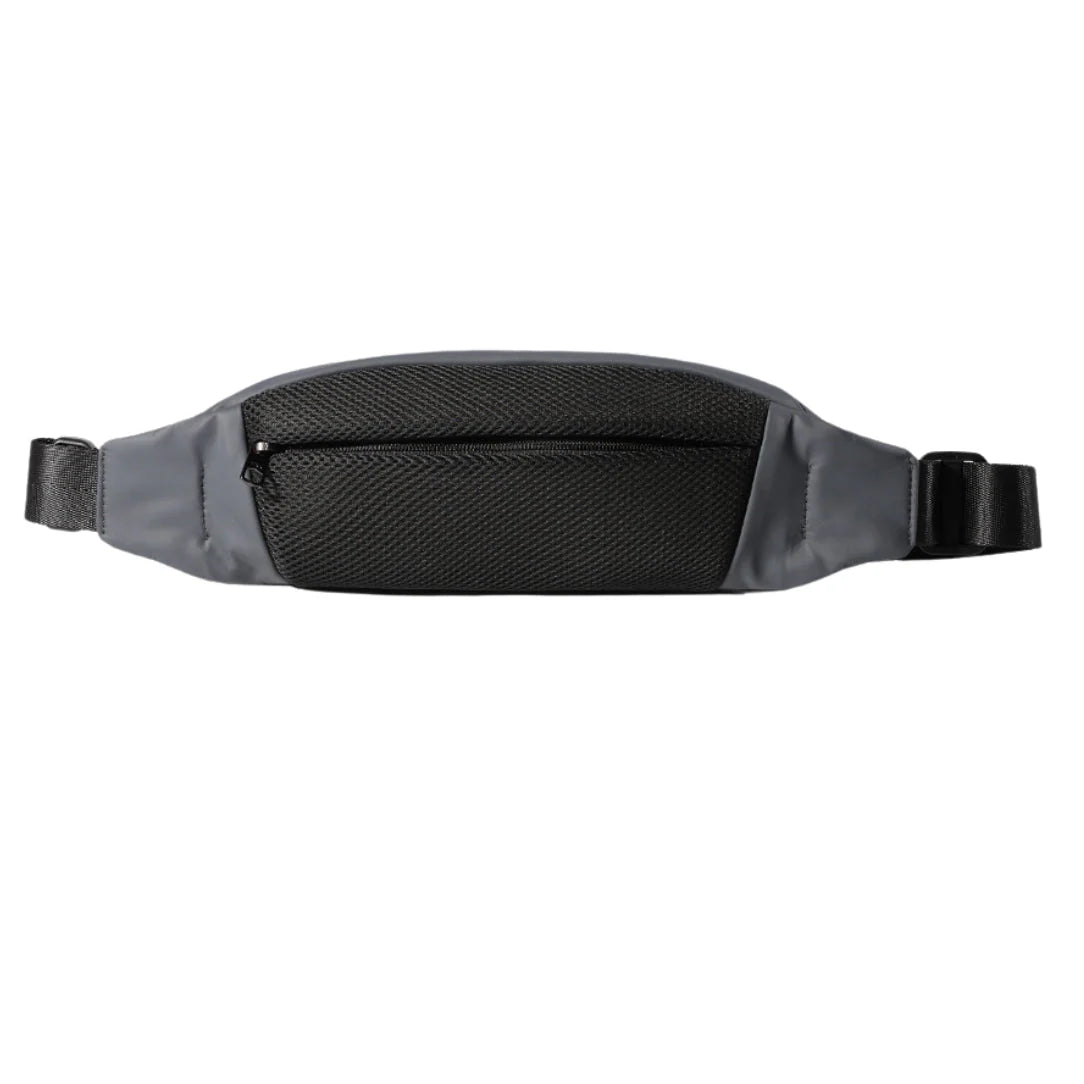 Sac banane imperméable Aqua One en gris et noir, parfait pour l’extérieur