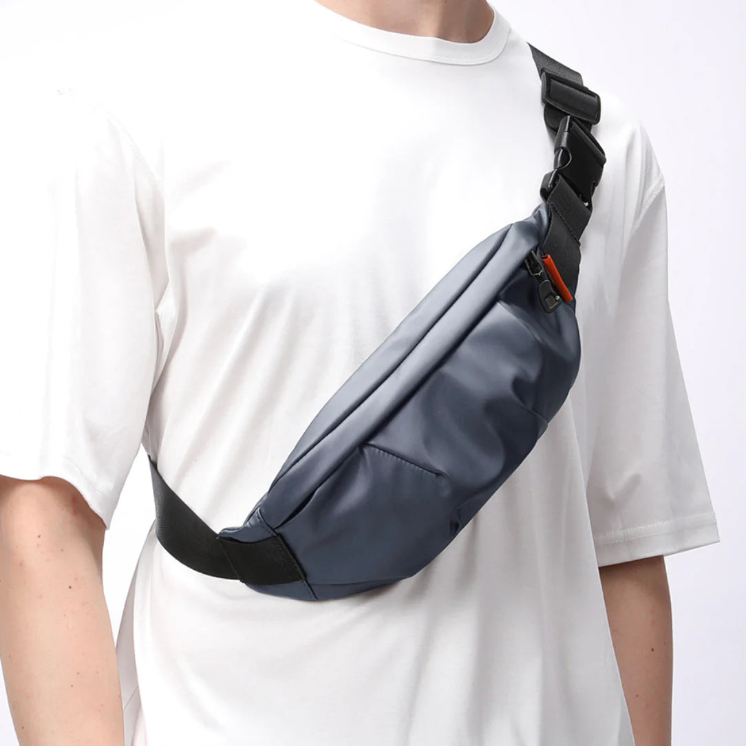 Sac banane imperméable Aqua One avec une bandoulière grise pour un style pratique