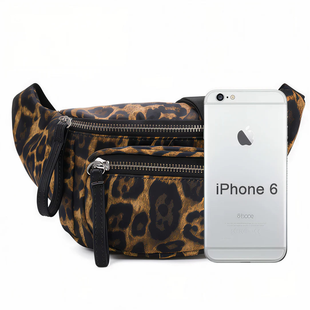 Sac banane multipoches léopard pour un style tendance et pratique, banane multipoches
