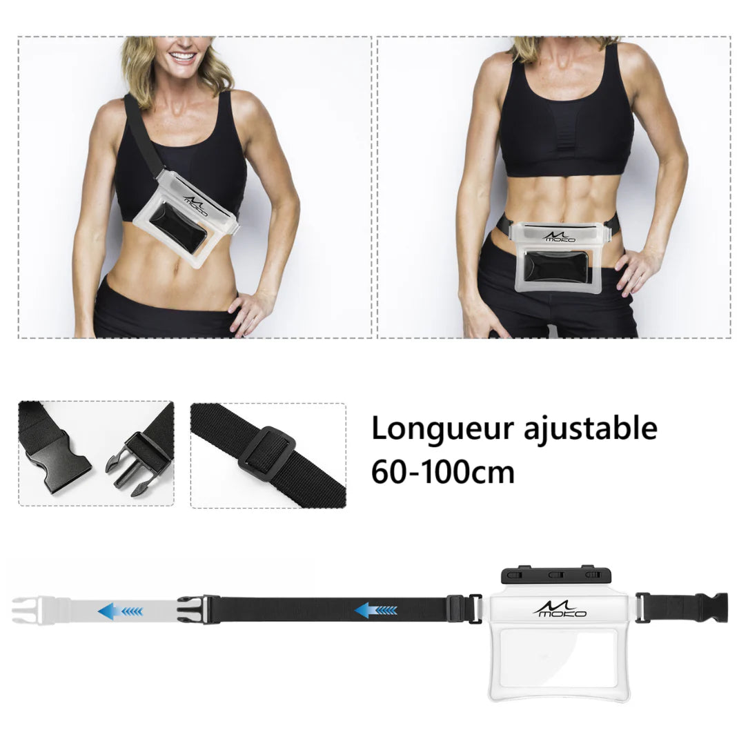 Sac banane waterproof avec sangle réglable idéal pour téléphone et activités extérieures
